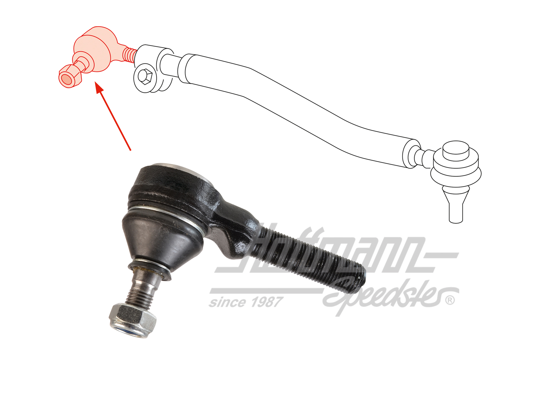Lenkschubstangenkopf, Bus T2, 67-79 Lenkschubstangenkopf, Bus T2, 67-79