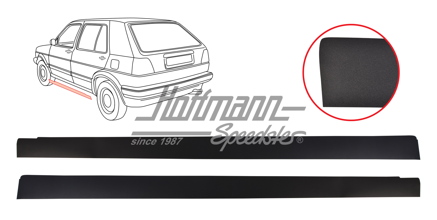 Zierstreifen, Türschweller,4-türig,Golf2