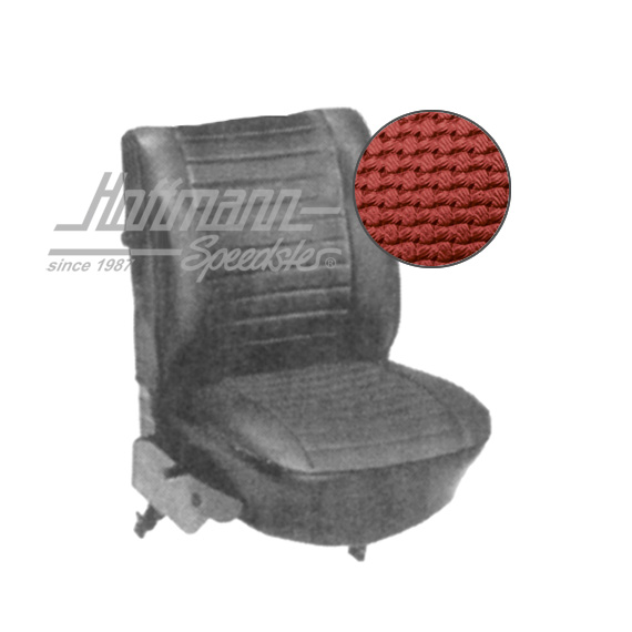 Sitzbezüge, Cabrio, 73-75, Korbmuster, rot