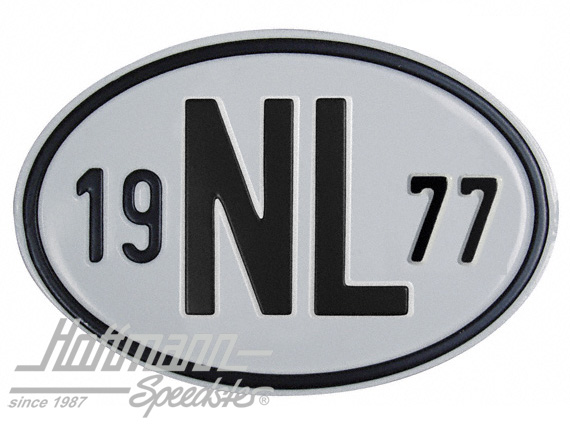 Nationalitätsschild "NL", "1977", Alu