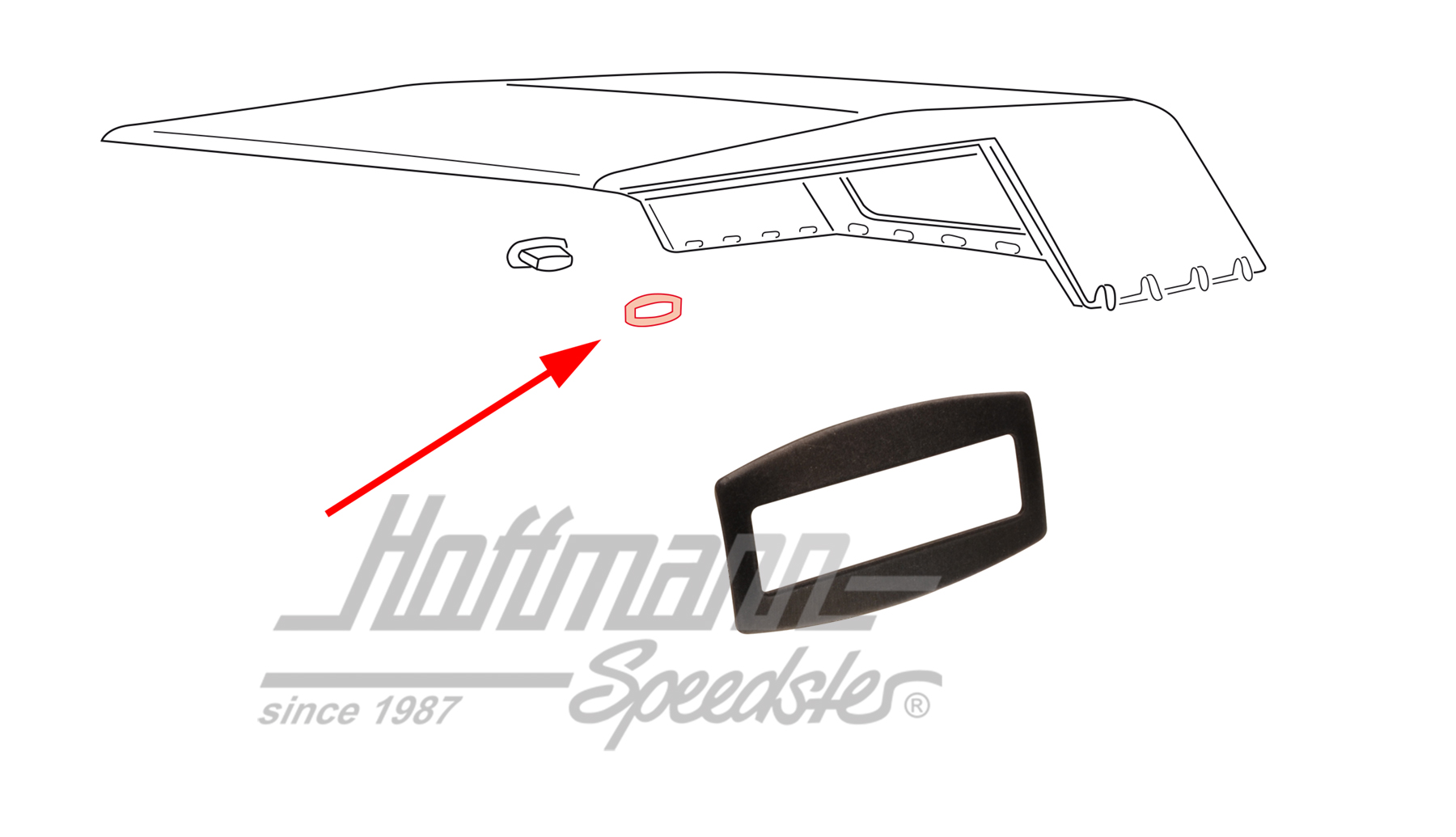 Öse, innen, Verdeck, Typ 181 (Kübel) Öse, innen, Verdeck, Typ 181 (Kübel)