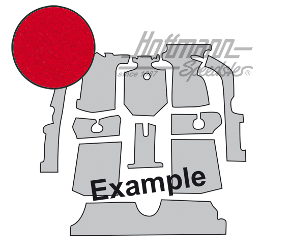 Teppichsatz, Golf Cabrio,79-93, hellrot Teppichsatz, Golf Cabrio,79-93, hellrot