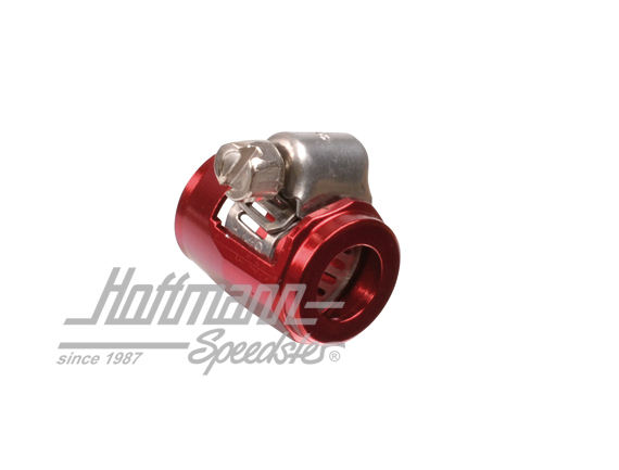 Schlauchschelle Spezial,Alu rot, 21-25mm