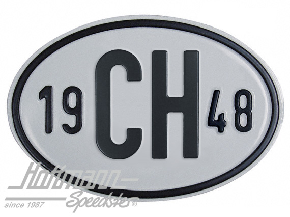 Nationalitätsschild "CH", "1948", Alu