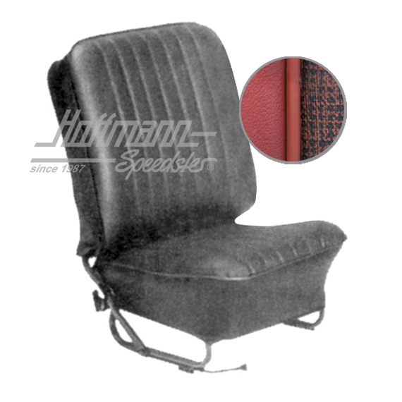 Sitzbezüge, Cabrio, 57-64, Meshmuster, altrot