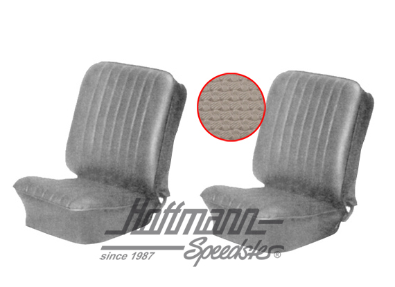 Sitzbezüge, Karmann, vorne, 55-60, grau
