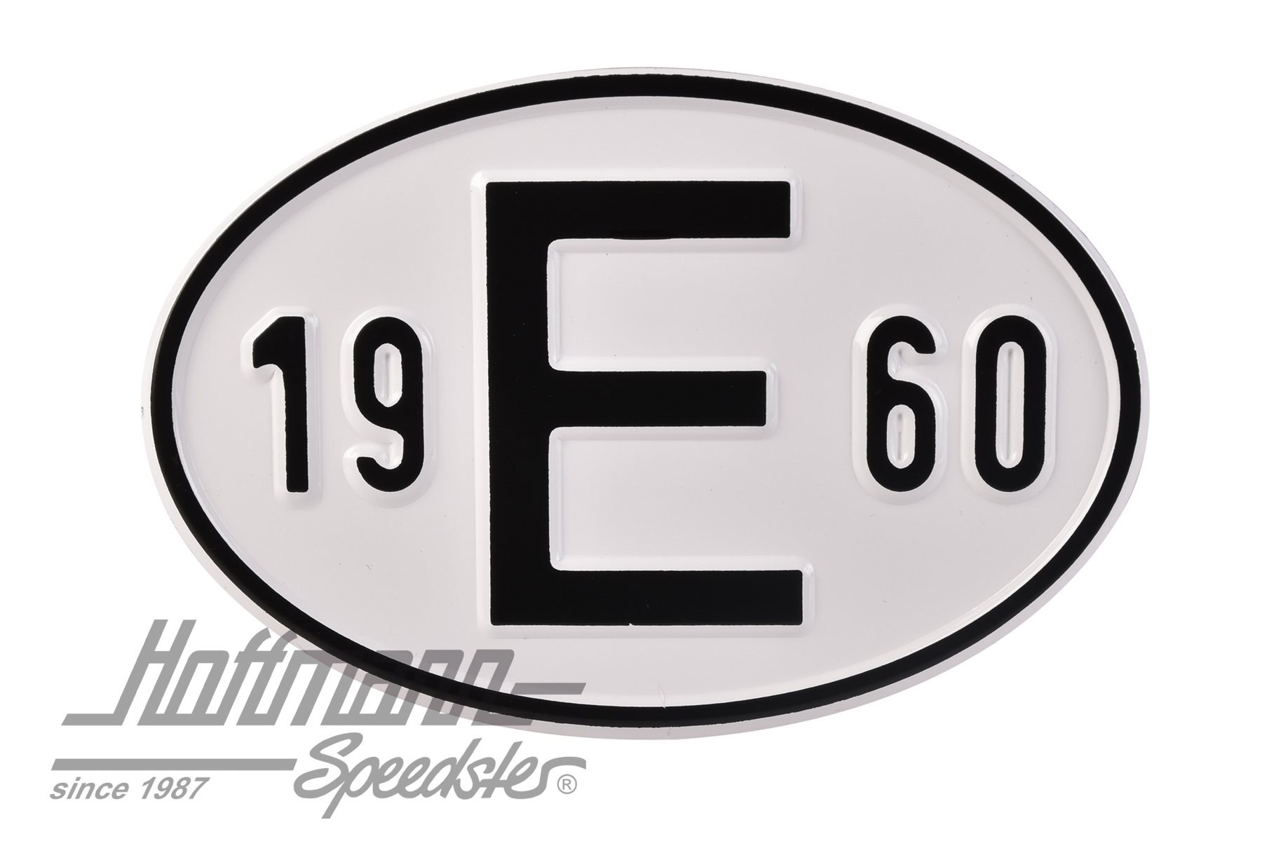 Nationalitätsschild "E", "1960", Alu