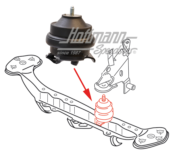 Gummilager, Motorträger, vorne, 16V