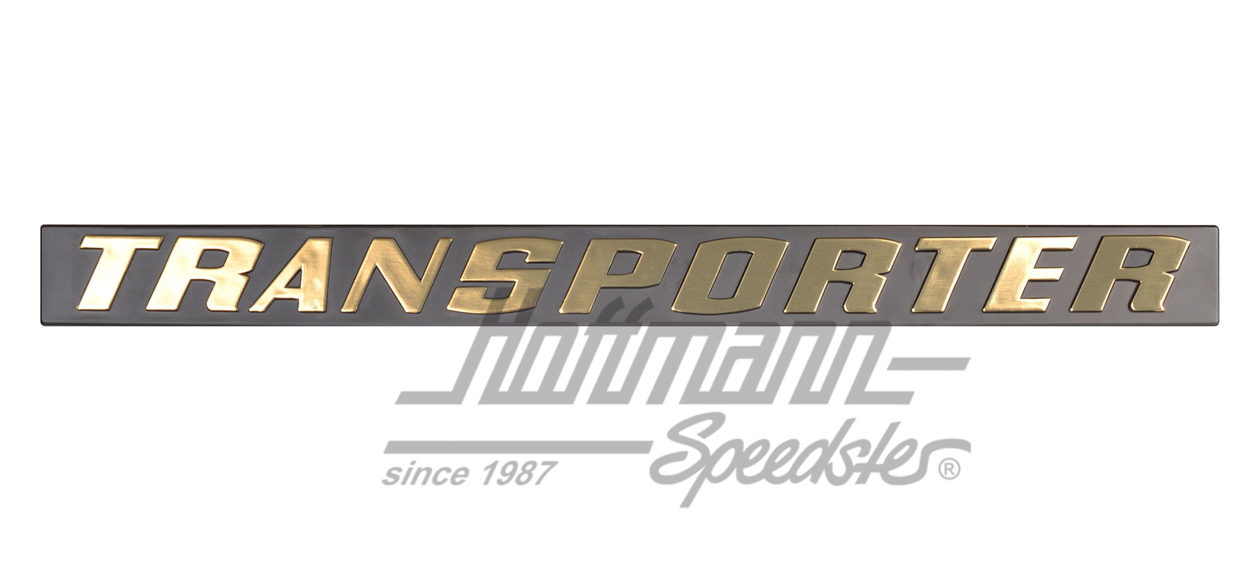 Schriftzug, Transporter, hinten, golden