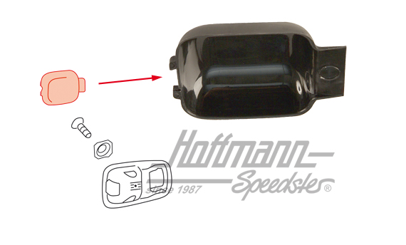 Türöffnerinnenschale, schwarz Türöffnerinnenschale, schwarz