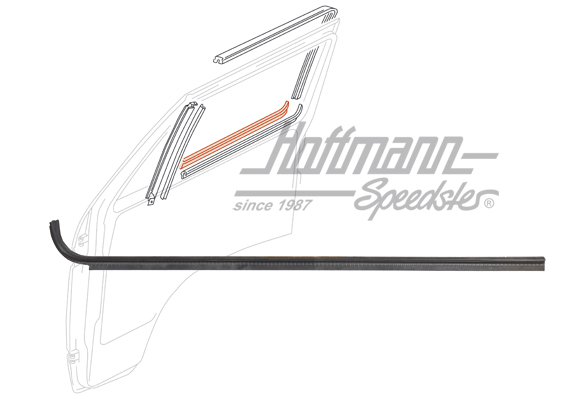 Schachtdichtung, T3, rechts außen, für Zierleiste Schachtdichtung, T3, rechts außen, für Zierleiste