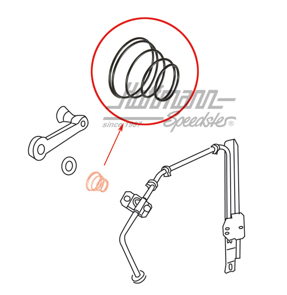 Kegelfeder, Fensterkurbel/Türöffner Kegelfeder, Fensterkurbel/Türöffner