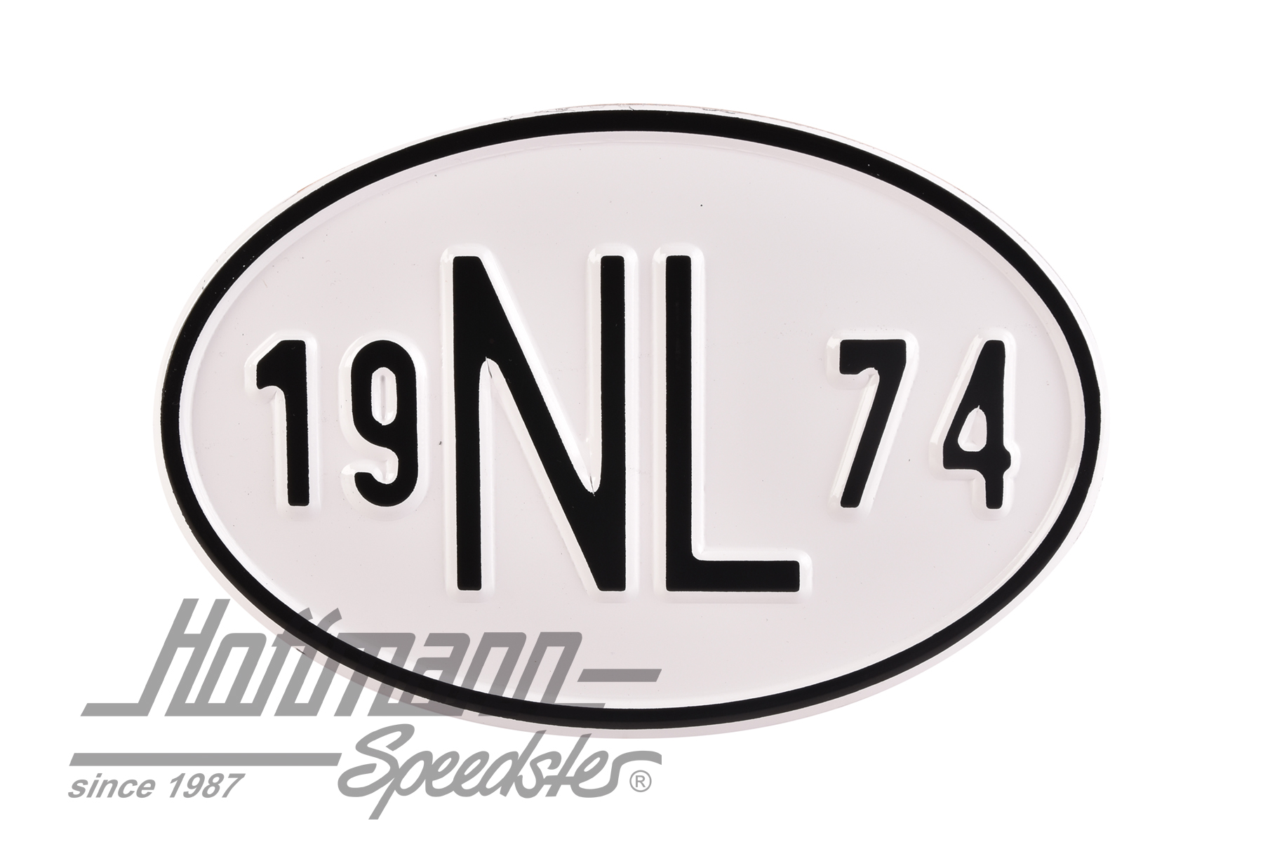 Nationalitätsschild "NL", "1974", Alu