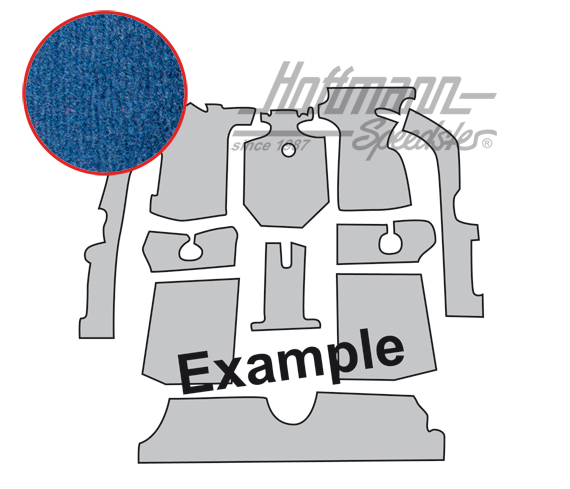 Teppichsatz, Golf Cabrio,79-93, blau Teppichsatz, Golf Cabrio,79-93, blau