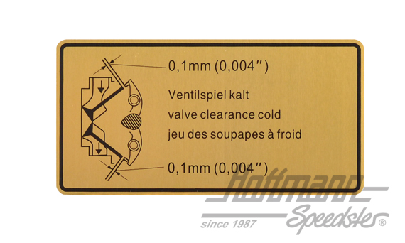 Aufkleber "Ventilspiel", 911, 65-89
