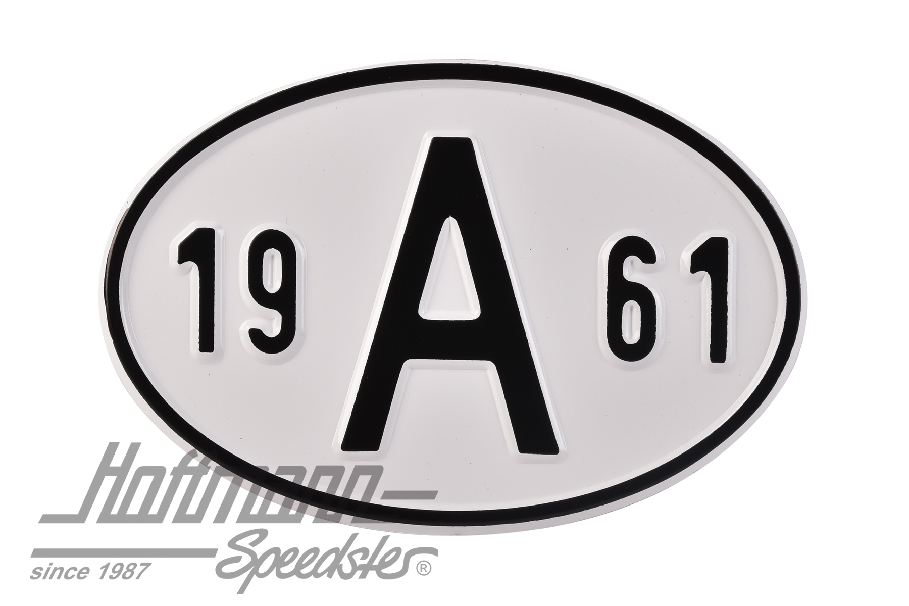 Nationalitätsschild "A", "1961", Alu