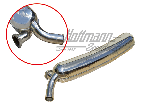 Auspufftopf, Edelstahl, 1x60 mm, 75-89 Auspufftopf, Edelstahl, 1x60 mm, 75-89