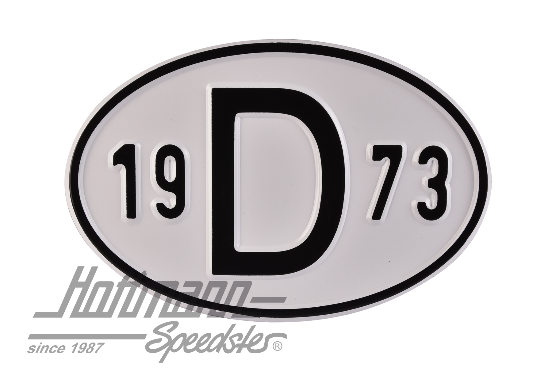 Nationalitätsschild "D", "1973", Alu