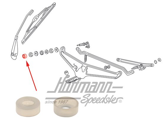 Wischerwellenabdeckung, -69, (neue Form) Wischerwellenabdeckung, -69, (neue Form)
