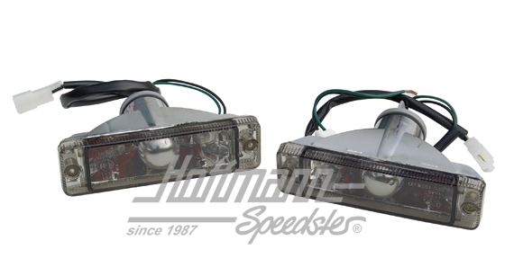 Blinker, gerade, schwarz/klar Blinker, gerade, schwarz/klar