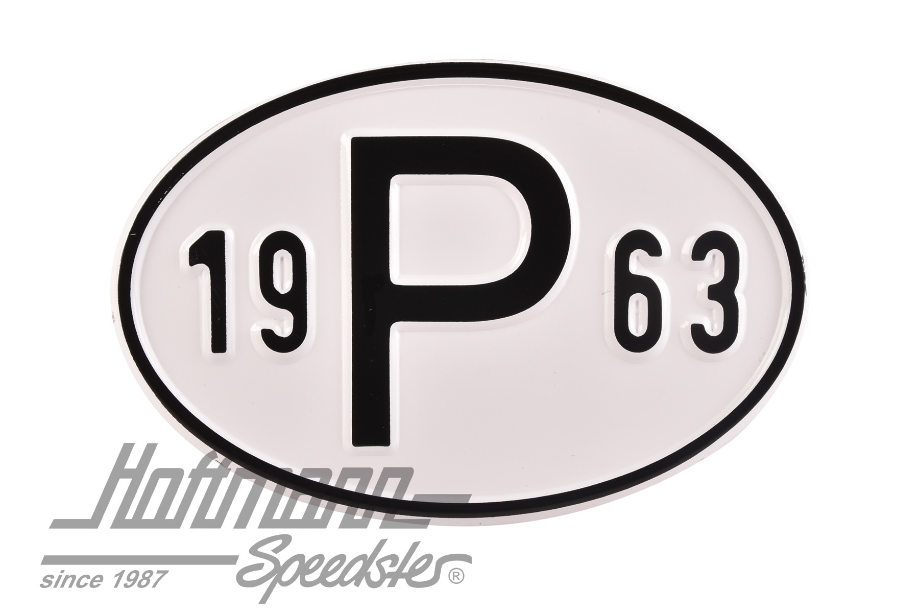 Nationalitätsschild "P", "1963", Alu