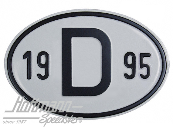Nationalitätsschild "D", "1995", Alu