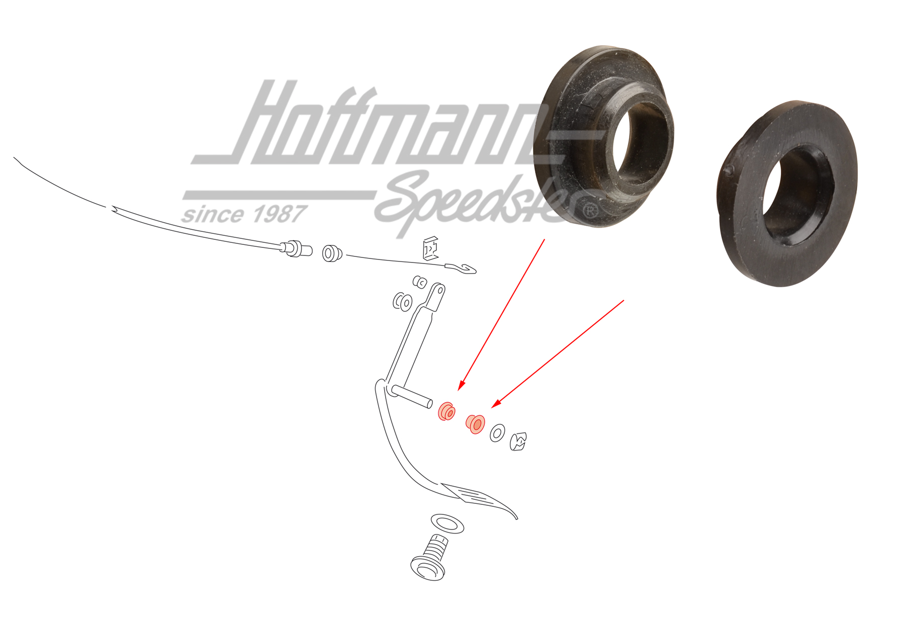 Buchsen, Gaspedal, Golf 1