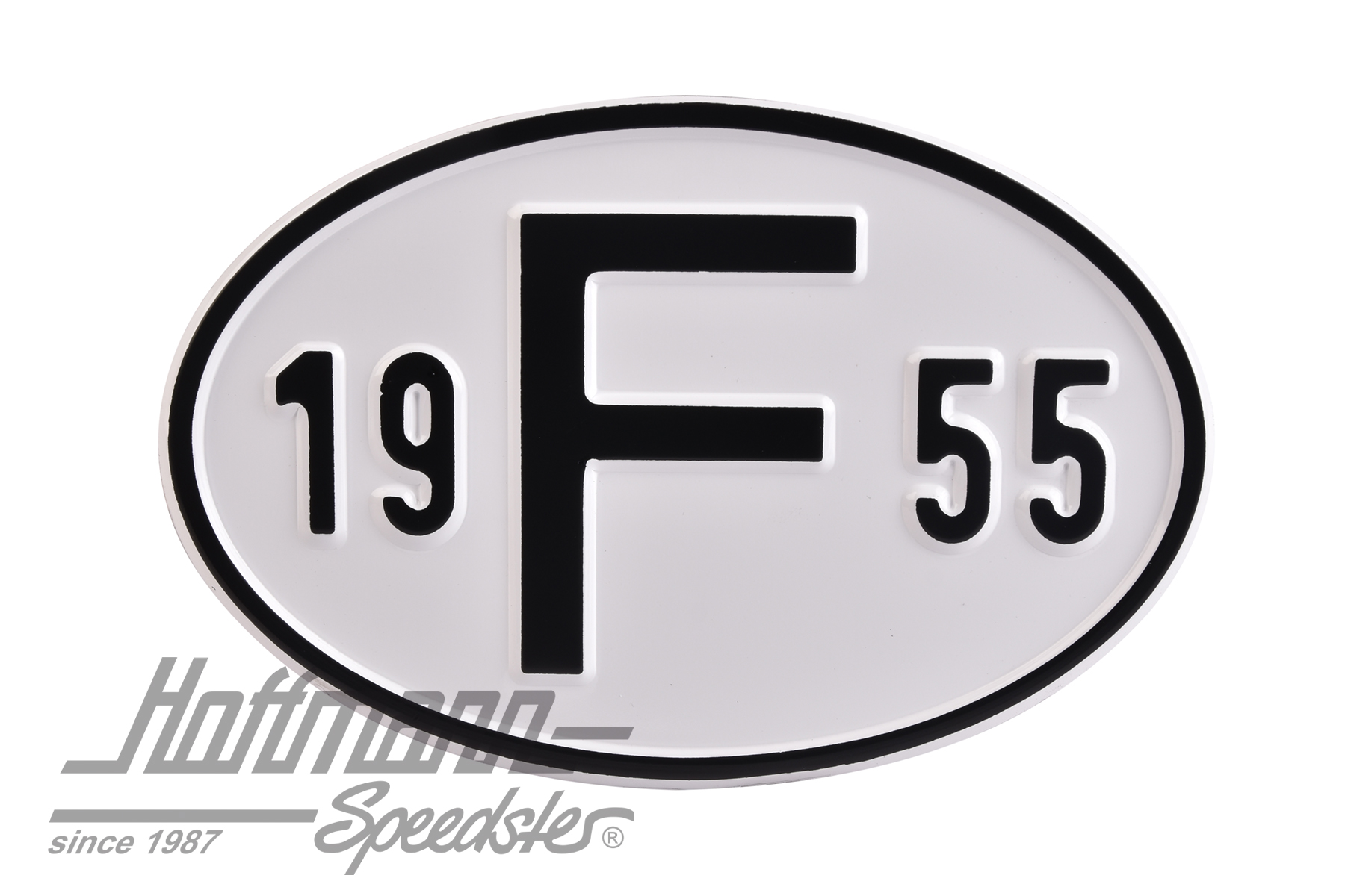 Nationalitätsschild "F", "1955", Alu