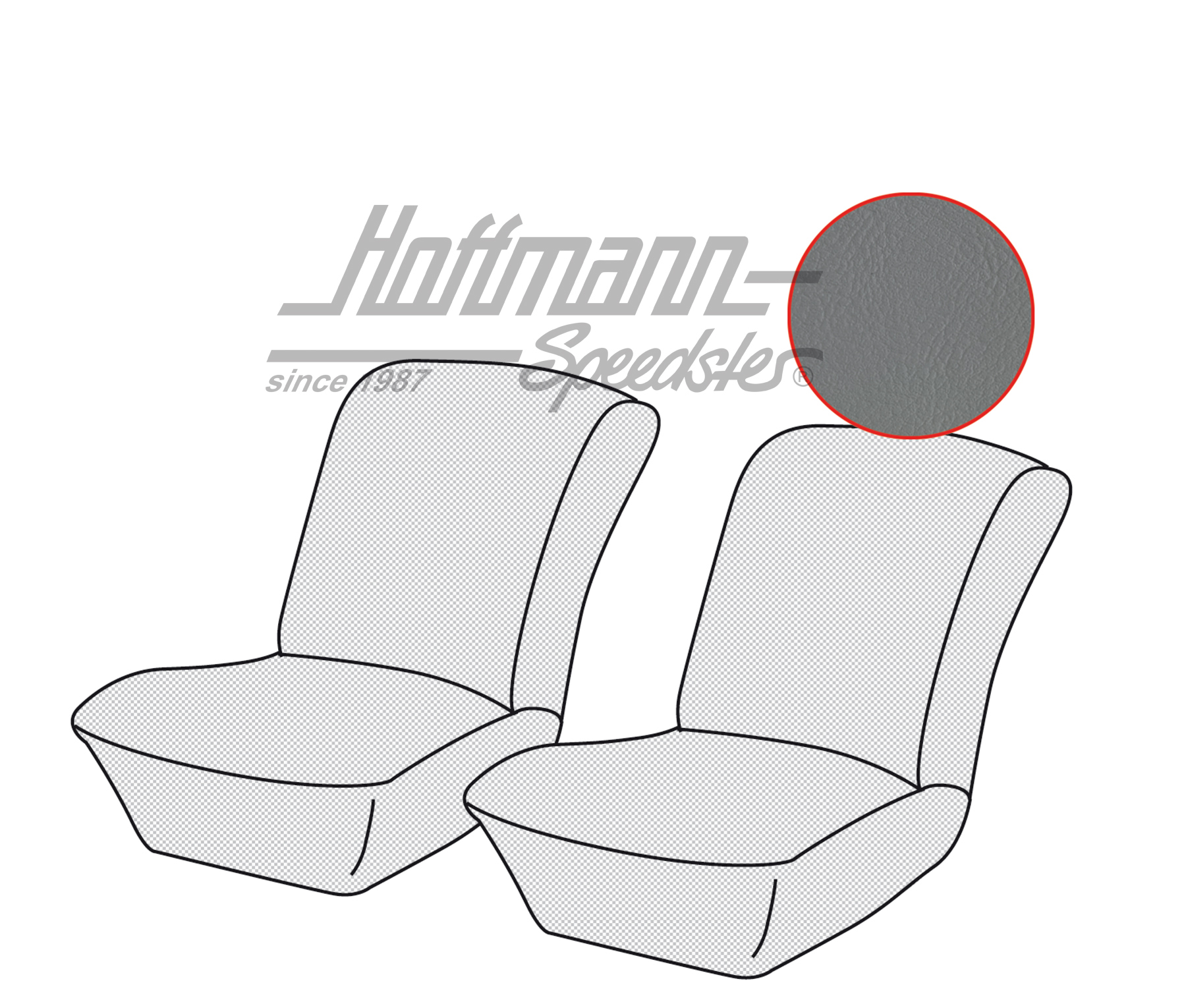 Sitzbezüge, vorne, Kübel, grau (glatt) Sitzbezüge, vorne, Kübel, grau (glatt)