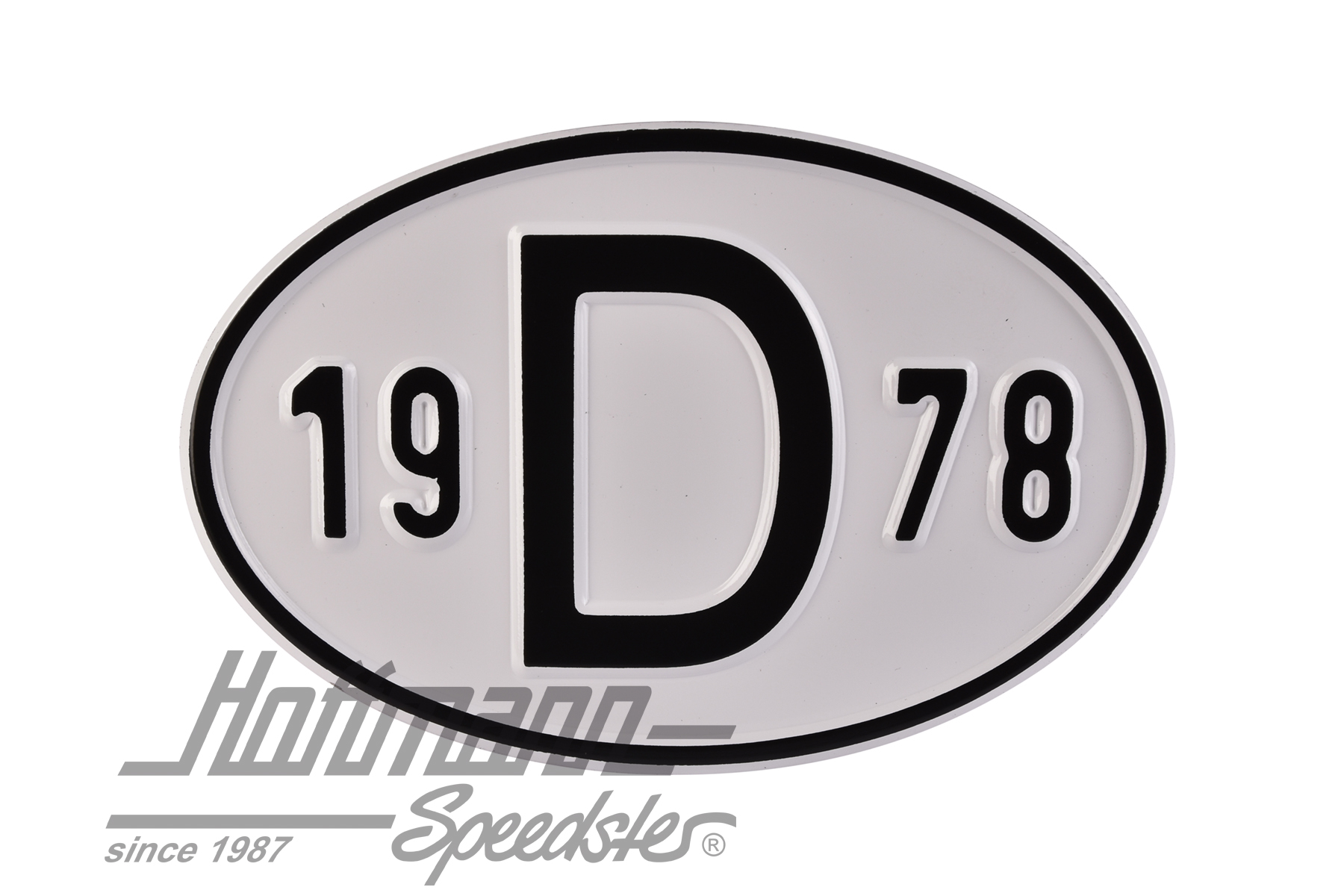Nationalitätsschild "D", "1978", Alu