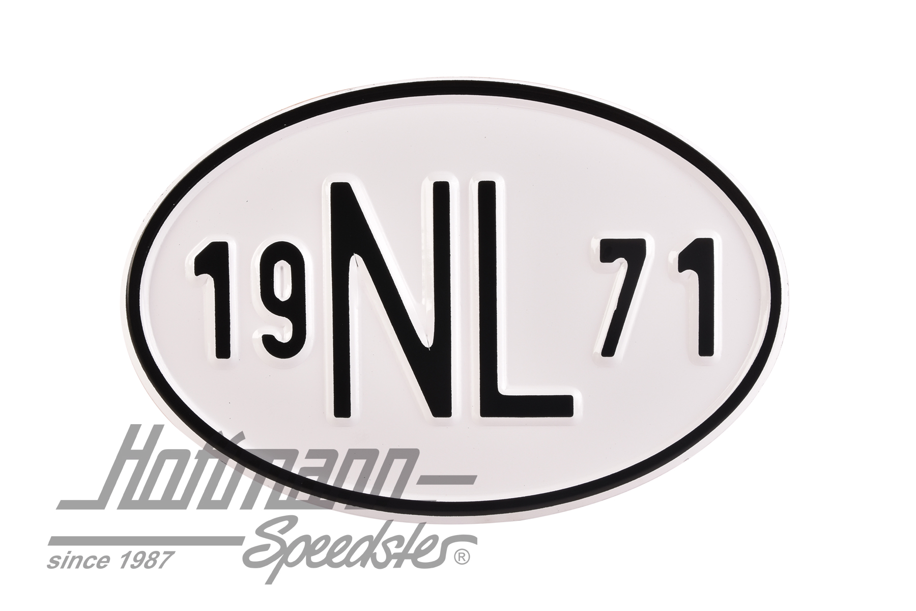 Nationalitätsschild "NL", "1971", Alu