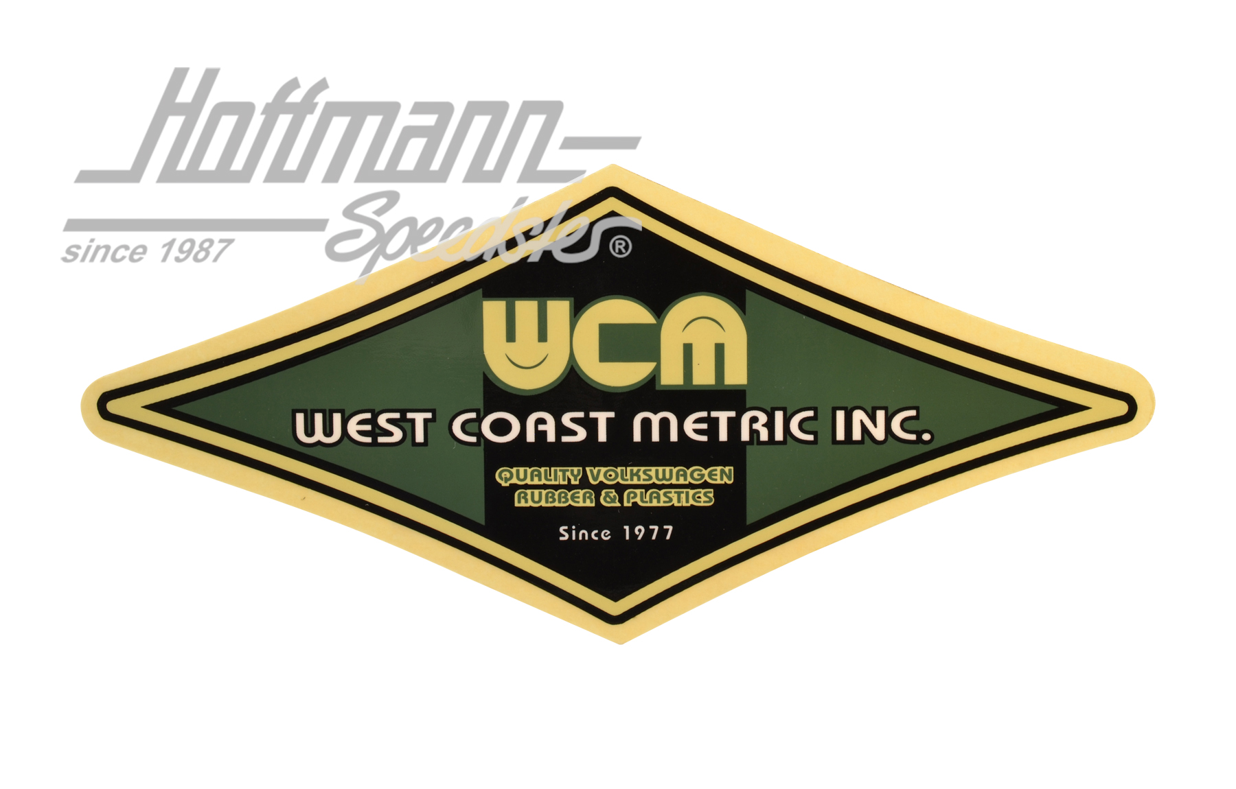 Aufkleber "West Coast Metric", grün Aufkleber "West Coast Metric", grün