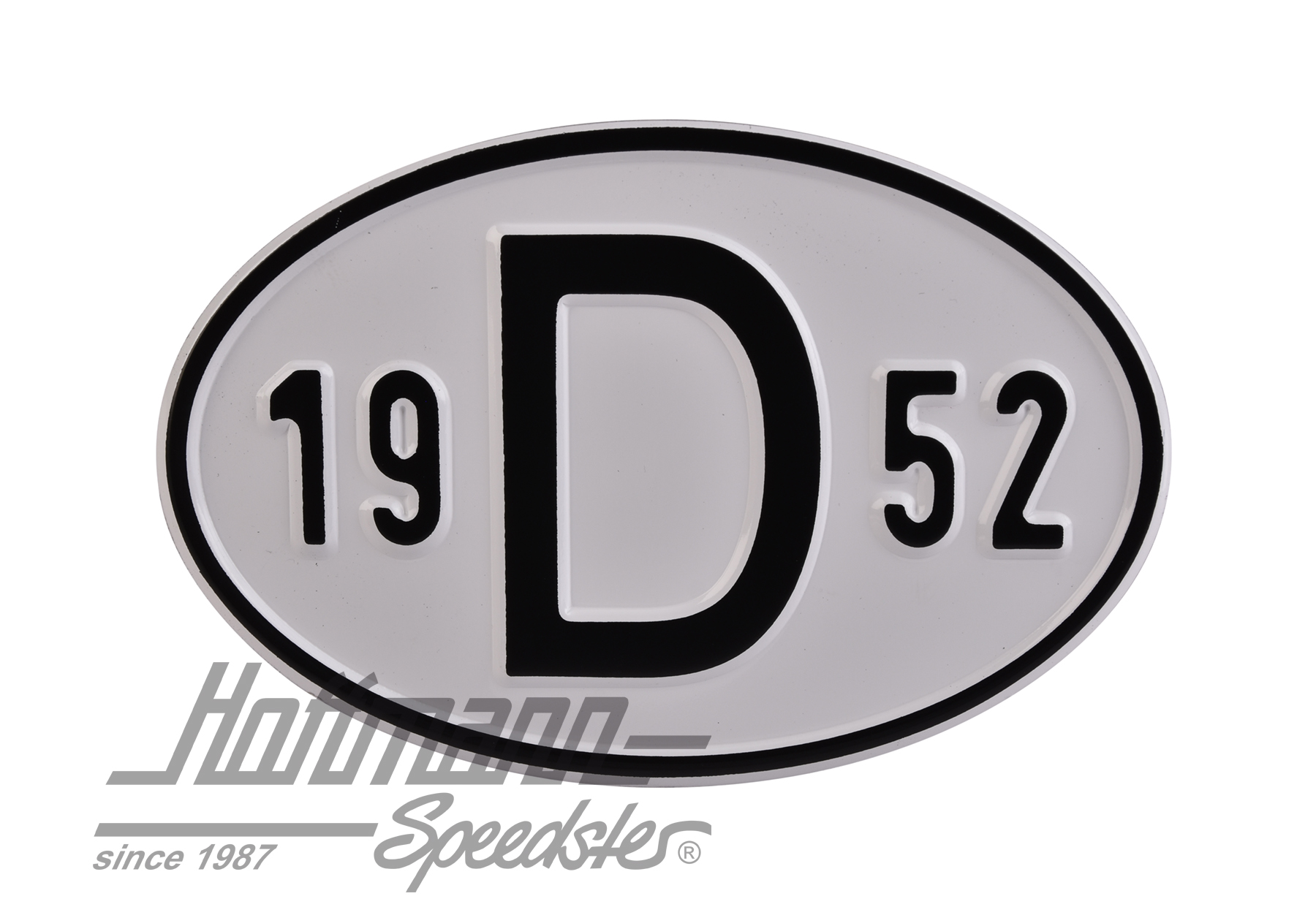 Nationalitätsschild "D", "1952", Alu