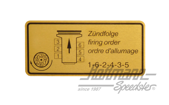 Aufkleber "Zündfolge", 911, 84-89