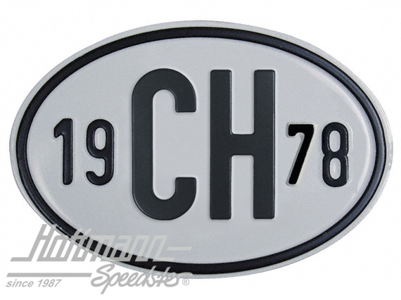 Nationalitätsschild "CH", "1978", Alu