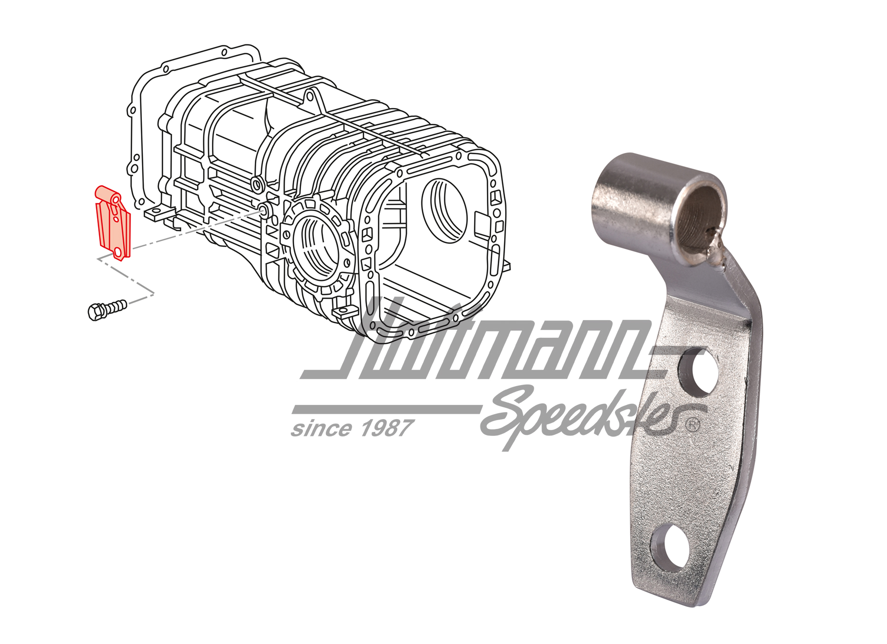 Halter, Kupplungsseilführung, Bus T2/T3