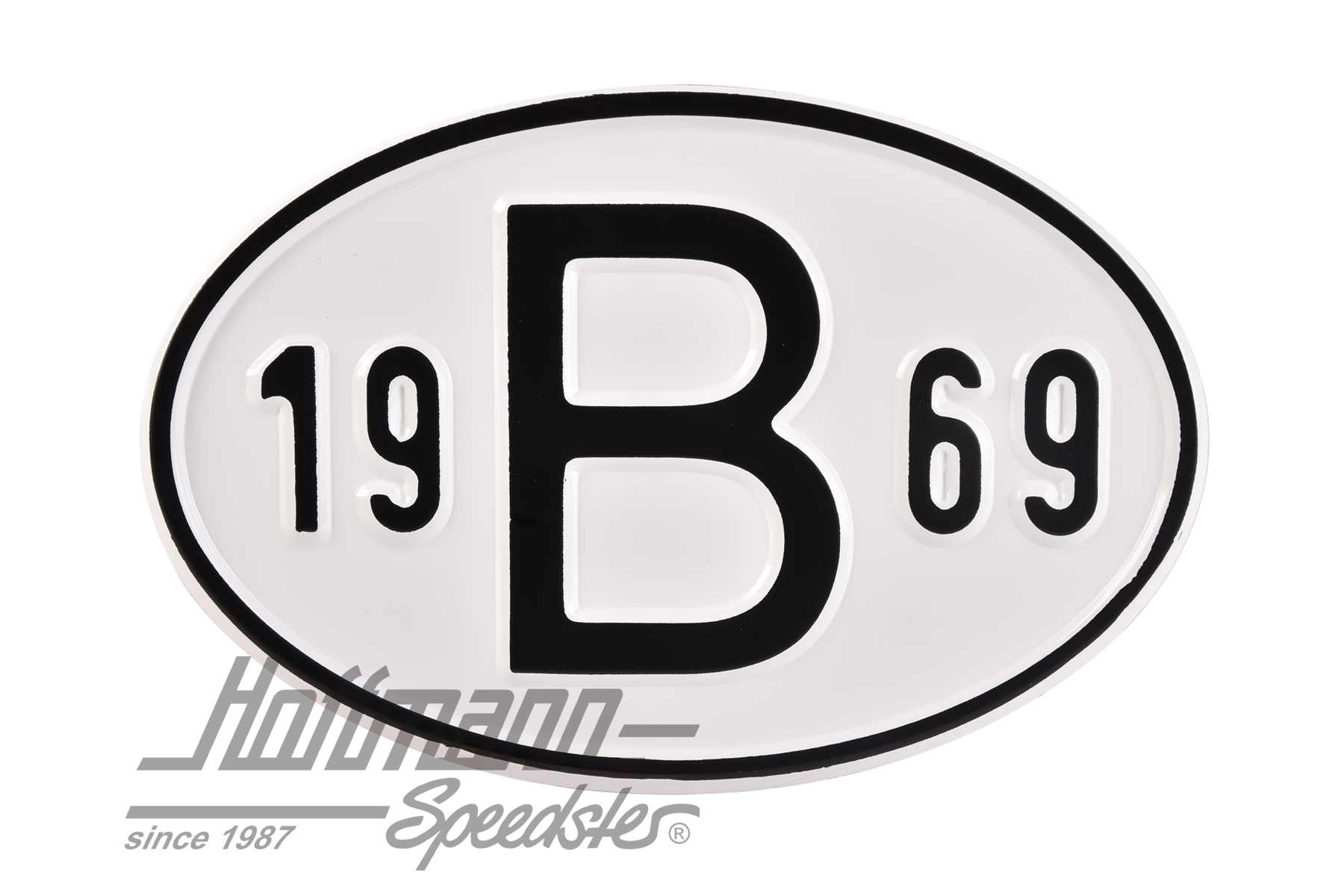 Nationalitätsschild "B", "1969", Alu