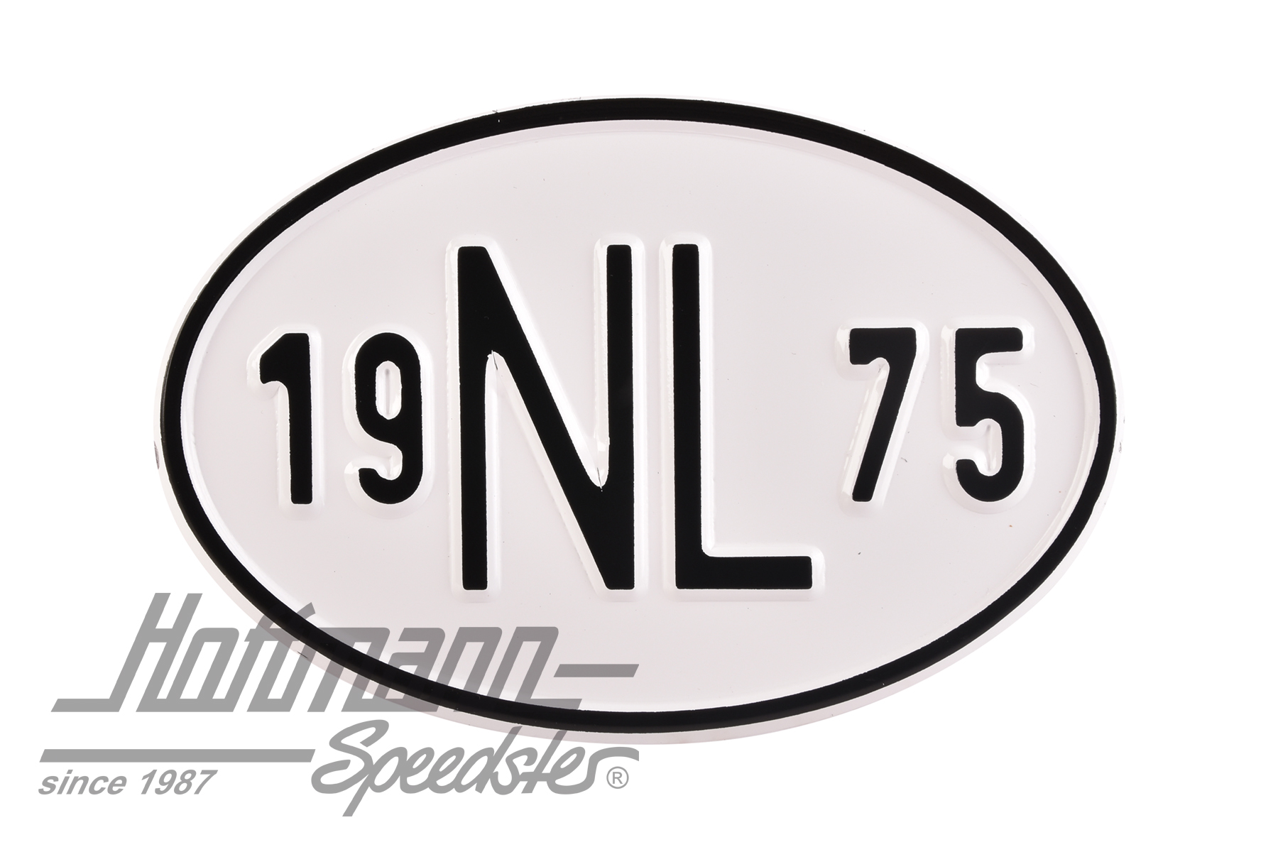 Nationalitätsschild "NL", "1975", Alu