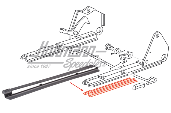 Gleitstück, Sitz, vorne, Bus T3 Gleitstück, Sitz, vorne, Bus T3