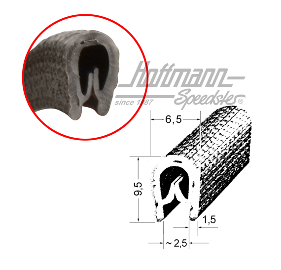 Kantenschutzprofil, klein, schwarz Kantenschutzprofil, klein, schwarz
