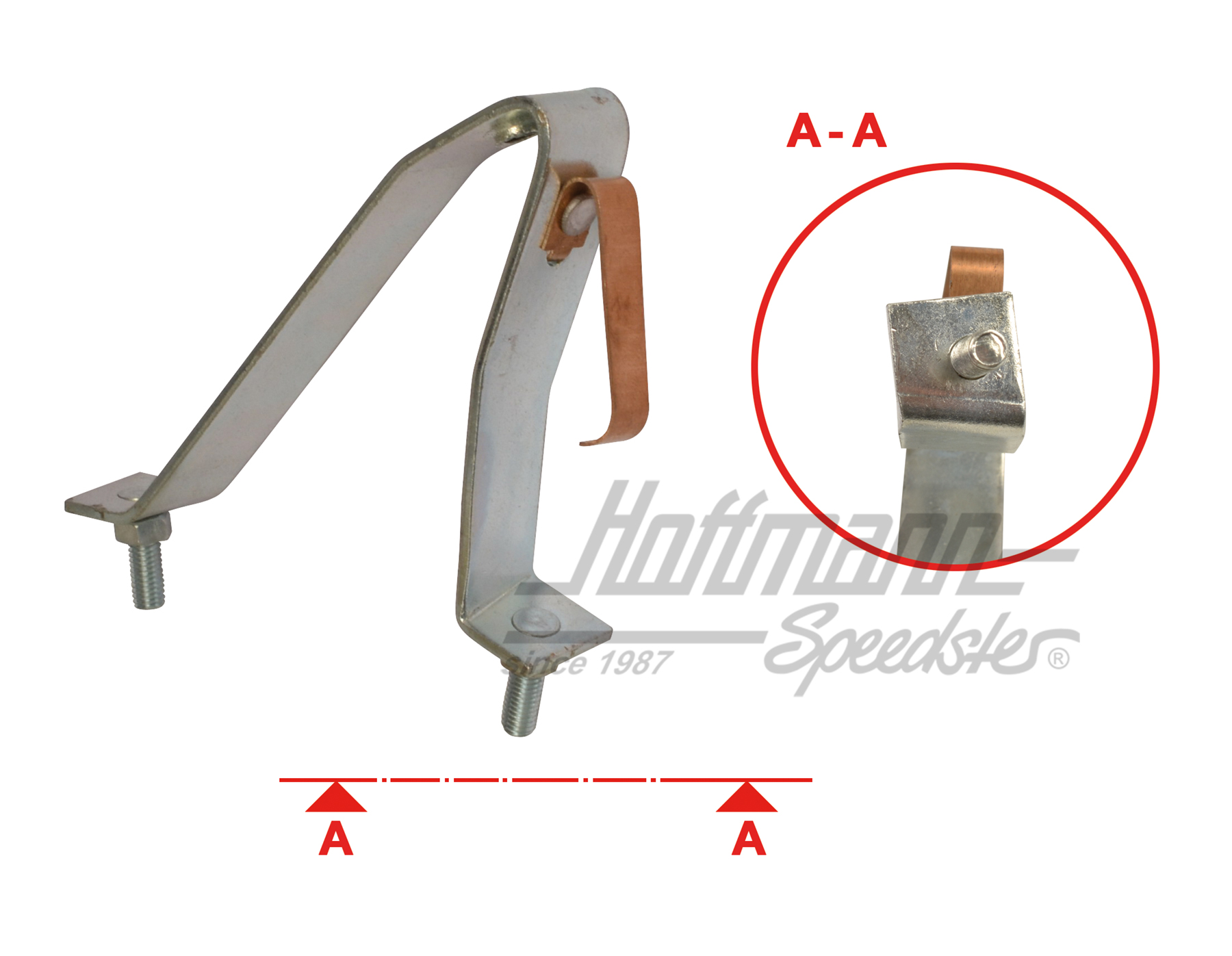 Halter, Rückleuchtengehäuse, 55-61, li.