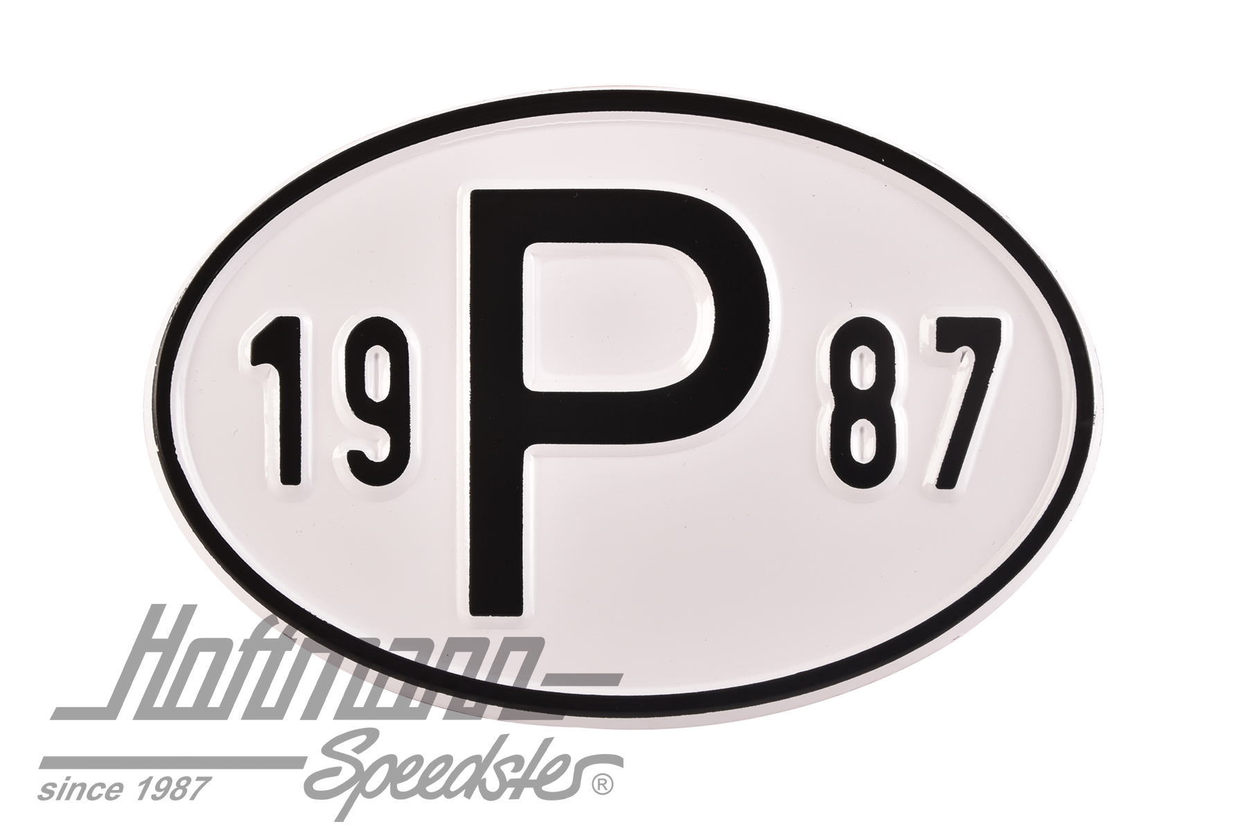 Nationalitätsschild "P", "1987", Alu