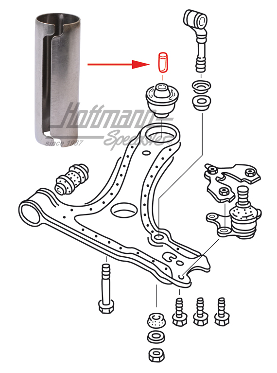 Hülse, Gummilager Querlenker, hinten Hülse, Gummilager Querlenker, hinten