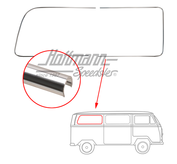 Zierrahmen Alu, Seitenfenster, hinten,re Zierrahmen Alu, Seitenfenster, hinten,re