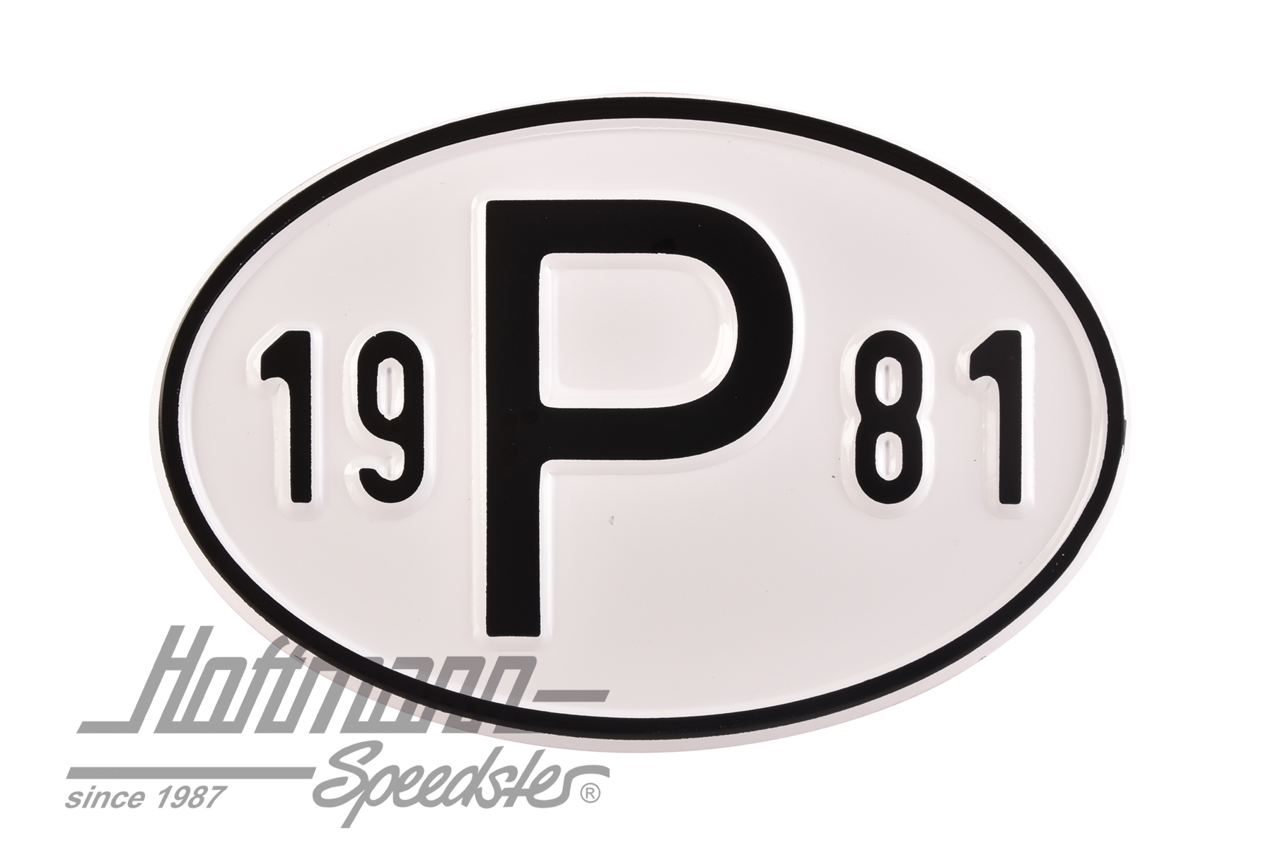 Nationalitätsschild "P", "1981", Alu