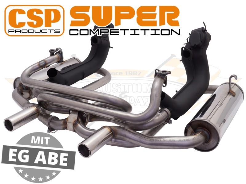 Auspuffanlage Super Competition, 38mm Edelstahl, mit WT/Vorwärmung Auspuffanlage Super Competition, 38mm Edelstahl, mit WT/Vorwärmung