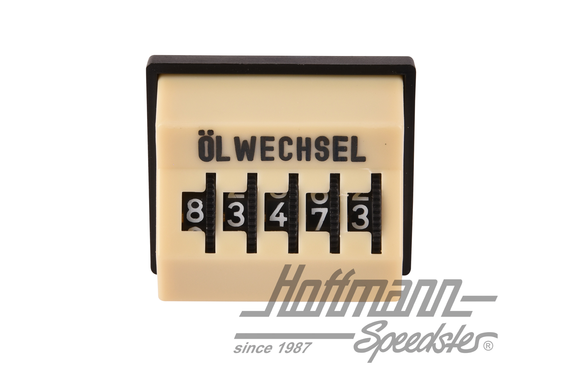 Tageskilometerzähler, "Ölwechsel", ivory