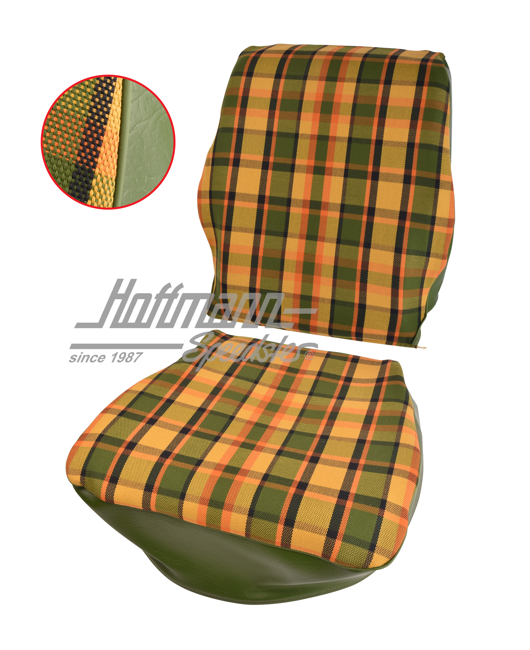 Sitzbezug, Westfalia, gelb/orange/grün