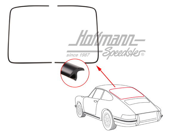 Zierrahmen Alu, Heckscheibe, schwarz Zierrahmen Alu, Heckscheibe, schwarz