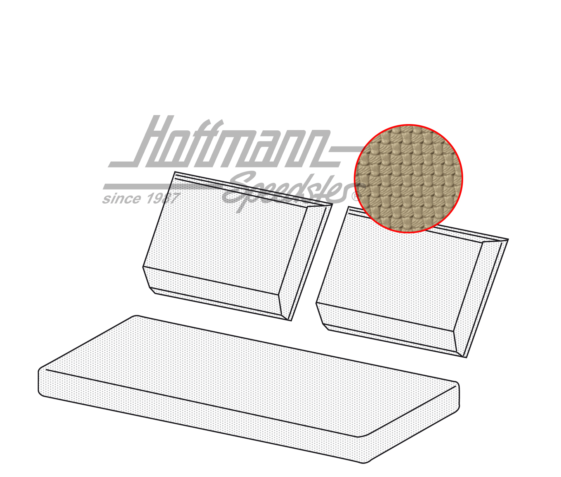 Sitzbezüge, Rückbank, Kübel, beige (K) Sitzbezüge, Rückbank, Kübel, beige (K)